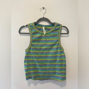 Anthropologie Striped Ribbed Racerback Tank